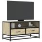 Preview: ARDEBO.de - TV-Schrank Sonoma-Eiche 80x34,5x40 cm Holzwerkstoff und Metall