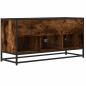 Preview: TV-Schrank Räuchereiche 100x35x50 cm Holzwerkstoff und Metall