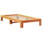 Preview: Massivholzbett ohne Matratze Wachsbraun 75x190 cm Kiefernholz