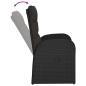 Preview: 11-tlg. Garten-Essgruppe mit Kissen Schwarz Poly Rattan