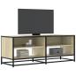 Preview: ARDEBO.de - TV-Schrank Sonoma-Eiche 120,5x40x46 cm Holzwerkstoff und Metall
