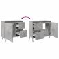 Preview: Waschbeckenunterschrank Betongrau 65x33x60 cm Holzwerkstoff