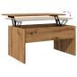 Preview: Couchtisch Artisan-Eiche 80x50,5x41,5 cm Holzwerkstoff
