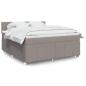 Preview: ARDEBO.de - Boxspringbett mit Matratze Taupe 180x200 cm Stoff