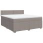 Preview: Boxspringbett mit Matratze Taupe 180x200 cm Stoff