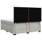 Preview: Boxspringbett mit Matratze Hellgrau 180x200 cm Samt