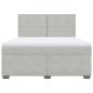 Preview: Boxspringbett mit Matratze Hellgrau 180x200 cm Samt