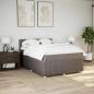 Preview: Boxspringbett mit Matratze Taupe 140x190 cm Stoff