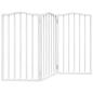 Preview: 3-tlg. Hundetor Faltbar Weiß 150 cm Pappelholz