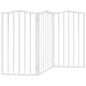 Preview: 3-tlg. Hundetor Faltbar Weiß 150 cm Pappelholz