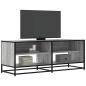 Preview: ARDEBO.de - TV-Schrank Grau Sonoma 120,5x40x46 cm Holzwerkstoff und Metall