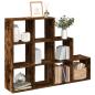 Preview: ARDEBO.de - Raumteiler-Bücherregal 3 Stufen Räuchereiche 137,5x29x103,5 cm