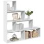 Preview: ARDEBO.de - Raumteiler-Bücherregal 4 Stufen Weiß 143,5x29x143,5 cm