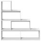 Preview: Raumteiler-Bücherregal 4 Stufen Weiß 143,5x29x143,5 cm