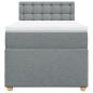 Preview: Boxspringbett mit Matratze Hellgrau 90x200 cm Stoff