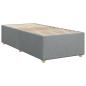 Preview: Boxspringbett mit Matratze Hellgrau 90x200 cm Stoff