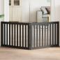 Preview: ARDEBO.de - 2-tlg. Hundetor Faltbar Schwarz 160 cm Pappelholz