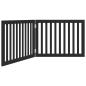 Preview: 2-tlg. Hundetor Faltbar Schwarz 160 cm Pappelholz