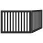 Preview: 2-tlg. Hundetor Faltbar Schwarz 160 cm Pappelholz
