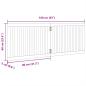 Preview: 2-tlg. Hundetor Faltbar Schwarz 160 cm Pappelholz