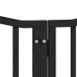 Preview: 6-tlg. Hundetor mit Tür Faltbar Schwarz 300 cm Pappelholz