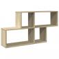 Preview: Wandregal Sonoma-Eiche 100x20x53 cm Holzwerkstoff