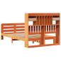 Preview: Massivholzbett mit Regal ohne Matratze Wachsbraun 135x190 cm