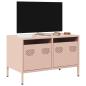 Preview: ARDEBO.de - TV-Schrank Rosa 68x39x43,5 cm Kaltgewalzter Stahl