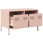 Preview: TV-Schrank Rosa 68x39x43,5 cm Kaltgewalzter Stahl