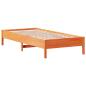 Preview: Massivholzbett ohne Matratze Wachsbraun 90x190 cm Kiefernholz