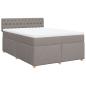 Preview: Boxspringbett mit Matratze Taupe 140x190 cm Stoff