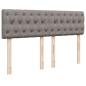 Preview: Boxspringbett mit Matratze Taupe 140x190 cm Stoff