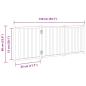 Preview: 3-tlg. Hundetor Faltbar 150 cm Massivholz Tanne