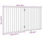 Preview: 2-tlg. Hundetor Faltbar 160 cm Pappelholz