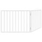 Preview: 2-tlg. Hundetor Faltbar Weiß 160 cm Pappelholz