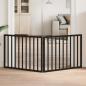 Preview: ARDEBO.de - 2-tlg. Hundetor Faltbar Schwarz 160 cm Pappelholz