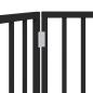 Preview: 2-tlg. Hundetor Faltbar Schwarz 160 cm Pappelholz