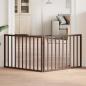 Preview: ARDEBO.de - 2-tlg. Hundetor Faltbar Braun 160 cm Pappelholz