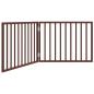 Preview: 2-tlg. Hundetor Faltbar Braun 160 cm Pappelholz