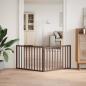 Preview: 2-tlg. Hundetor Faltbar Braun 160 cm Pappelholz