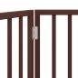 Preview: 2-tlg. Hundetor Faltbar Braun 160 cm Pappelholz