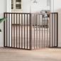 Preview: ARDEBO.de - 2-tlg. Hundetor Faltbar Braun 160 cm Pappelholz