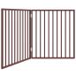 Preview: 2-tlg. Hundetor Faltbar Braun 160 cm Pappelholz