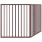 Preview: 2-tlg. Hundetor Faltbar Braun 160 cm Pappelholz