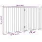 Preview: 2-tlg. Hundetor Faltbar Braun 160 cm Pappelholz