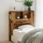 Preview: Kopfteil mit Ablagen Altholz-Optik 100x19x104,5cm Holzwerkstoff