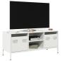 Preview: ARDEBO.de - TV-Schrank Weiß 101,5x39x43,5 cm Kaltgewalzter Stahl