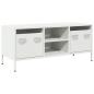 Preview: TV-Schrank Weiß 101,5x39x43,5 cm Kaltgewalzter Stahl