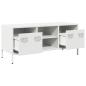 Preview: TV-Schrank Weiß 101,5x39x43,5 cm Kaltgewalzter Stahl