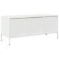 Preview: TV-Schrank Weiß 101,5x39x43,5 cm Kaltgewalzter Stahl